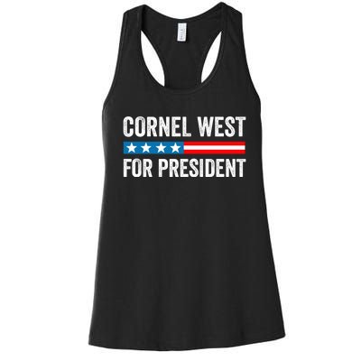 Cornel West For President 2024 Cornel West 2024 Women's Racerback Tank