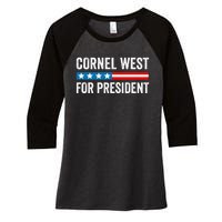 Cornel West For President 2024 Cornel West 2024 Women's Tri-Blend 3/4-Sleeve Raglan Shirt