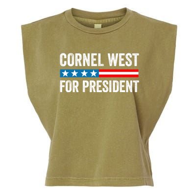 Cornel West For President 2024 Cornel West 2024 Garment-Dyed Women's Muscle Tee