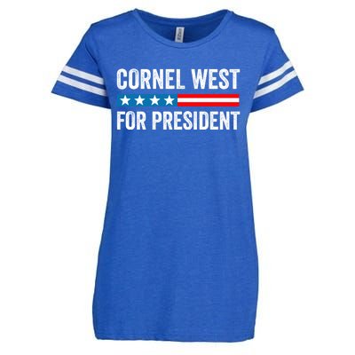 Cornel West For President 2024 Cornel West 2024 Enza Ladies Jersey Football T-Shirt