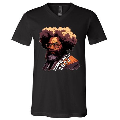 Cornel West For President Cornel West 2024 V-Neck T-Shirt