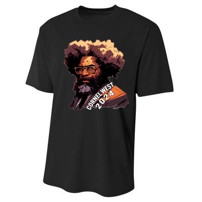 Cornel West For President Cornel West 2024 Performance Sprint T-Shirt