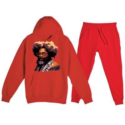 Cornel West For President Cornel West 2024 Premium Hooded Sweatsuit Set