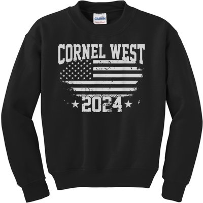 Cornel West For President Cornel West 2024 Kids Sweatshirt