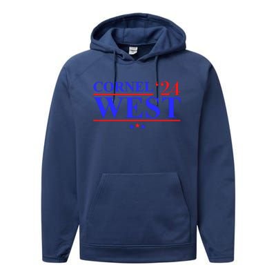 Cornel West For President 2024 Cornel West 2024 Performance Fleece Hoodie