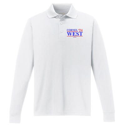 Cornel West For President 2024 Cornel West 2024 Performance Long Sleeve Polo