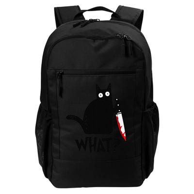 Cat What Funny Black Cat Murderous Cat With Knife Backpack