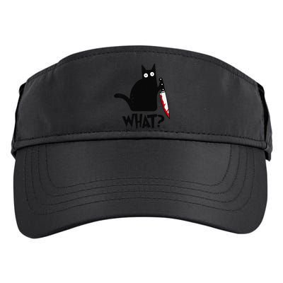 Cat What Funny Black Cat Murderous Cat With Knife Adult Drive Performance Visor