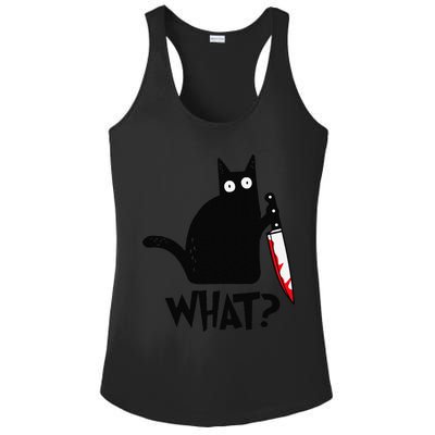 Cat What Funny Black Cat Murderous Cat With Knife Ladies PosiCharge Competitor Racerback Tank