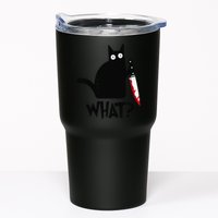 Cat What Funny Black Cat Murderous Cat With Knife Tumbler