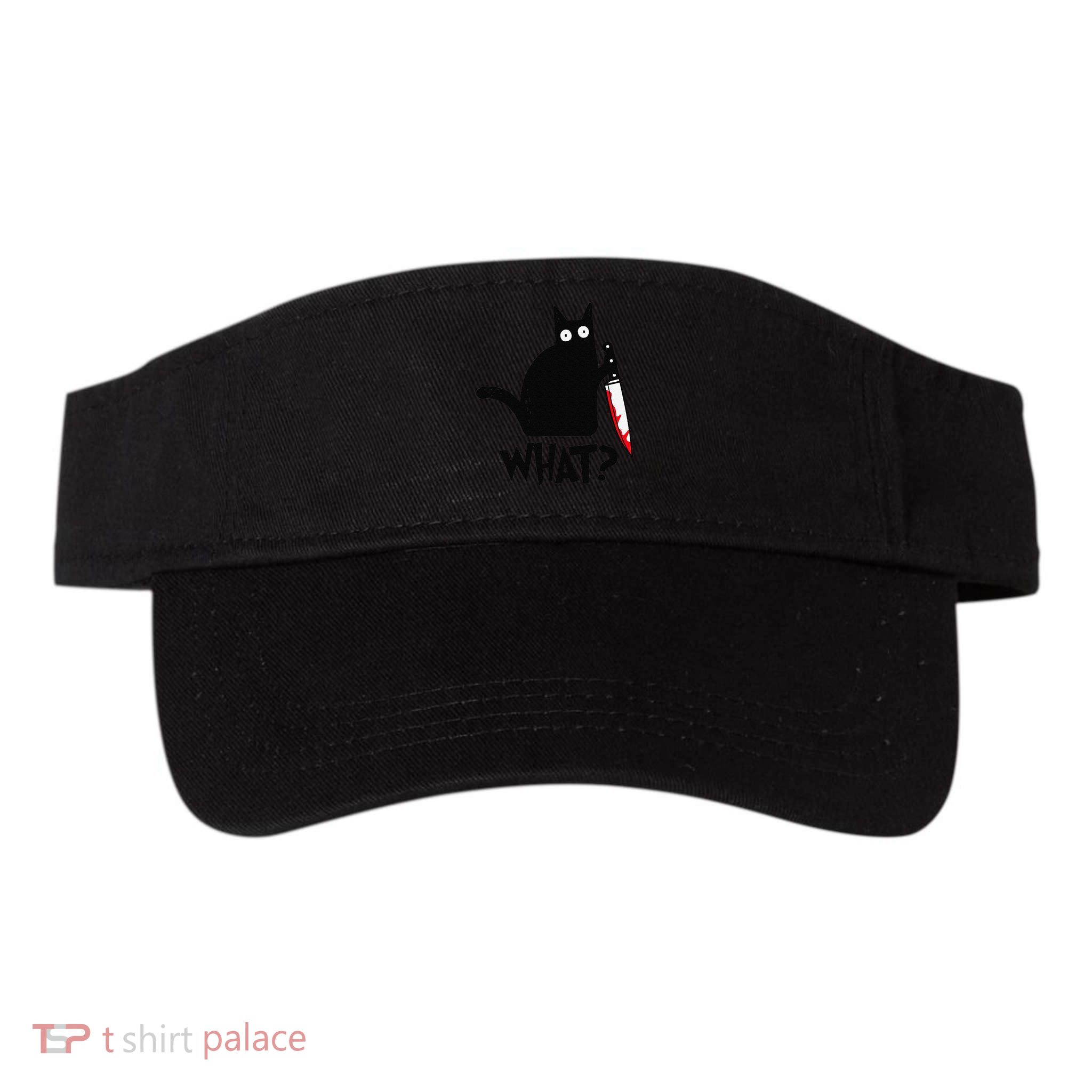 Cat What Funny Black Cat Murderous Cat With Knife Visor