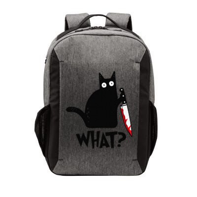 Cat What Funny Black Cat Murderous Cat With Knife Vector Backpack