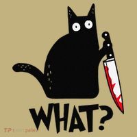 Cat What Funny Black Cat Murderous Cat With Knife Sustainable Beanie