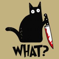 Cat What Funny Black Cat Murderous Cat With Knife Cooling Performance Long Sleeve Crew