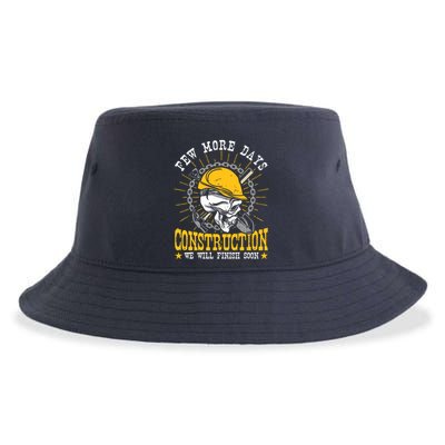 Construction Workers Few More Days Construction Sustainable Bucket Hat