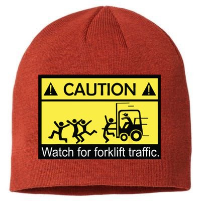 Caution Watch For Forklift Traffic Funny ForkLiftDriver Sustainable Beanie