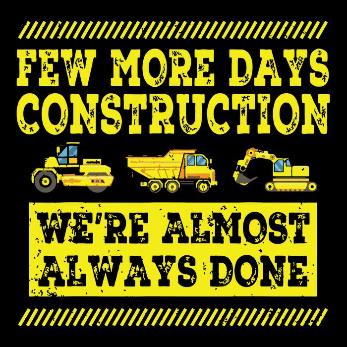Construction Workers Few More Days Construction Company Cropped Pullover Crew