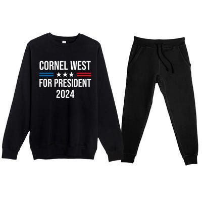 Cornel West For President 2024 Cornel West 2024 Premium Crewneck Sweatsuit Set