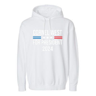 Cornel West For President 2024 Cornel West 2024 Garment-Dyed Fleece Hoodie