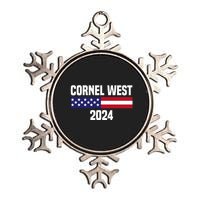 Cornel West For President 2024 Cornel West 2024 Metallic Star Ornament