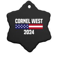 Cornel West For President 2024 Cornel West 2024 Ceramic Star Ornament