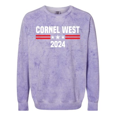 Cornel West For President 2024 Cornel West 2024 Colorblast Crewneck Sweatshirt