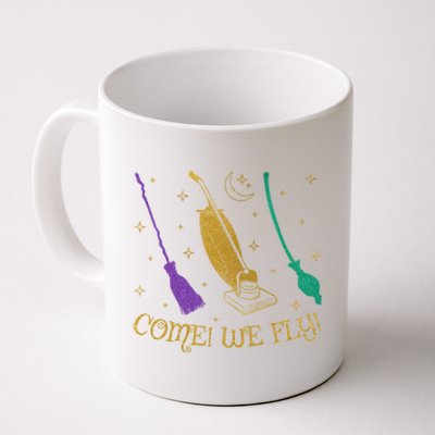 Come We Fly Halloween Costume Witch Mop Broom Vacuum Flying Gift Coffee Mug