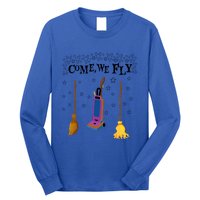 Come We Fly Witch Mop Broom Vacuum Flying Halloween Night Gift Long Sleeve Shirt