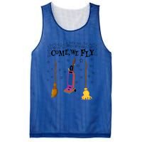 Come We Fly Witch Mop Broom Vacuum Flying Halloween Night Gift Mesh Reversible Basketball Jersey Tank