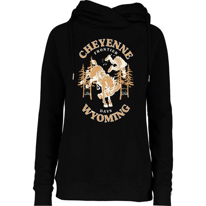 Cheyenne Wyoming Frontier Days Womens Funnel Neck Pullover Hood