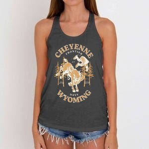 Cheyenne Wyoming Frontier Days Women's Knotted Racerback Tank