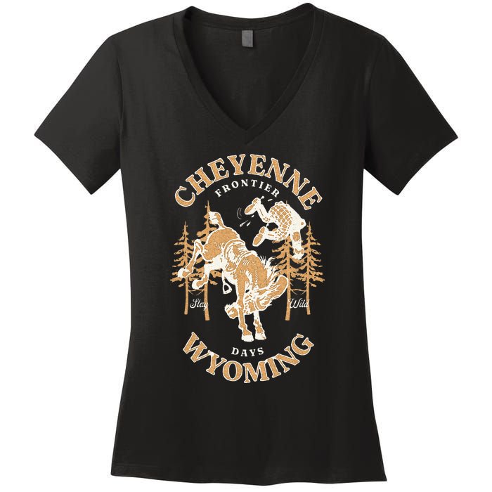 Cheyenne Wyoming Frontier Days Women's V-Neck T-Shirt