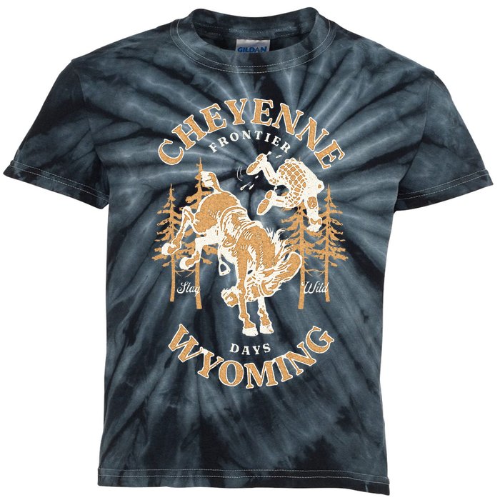 Cheyenne Wyoming Frontier Days Kids Tie-Dye T-Shirt