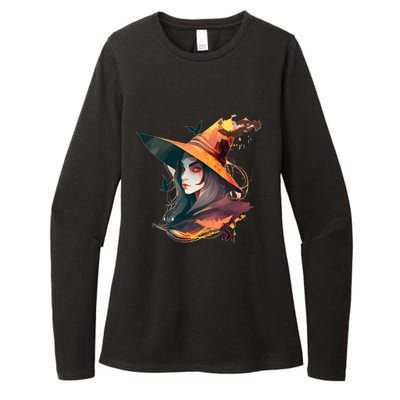 Cool Witch Face Funny Gift Womens CVC Long Sleeve Shirt