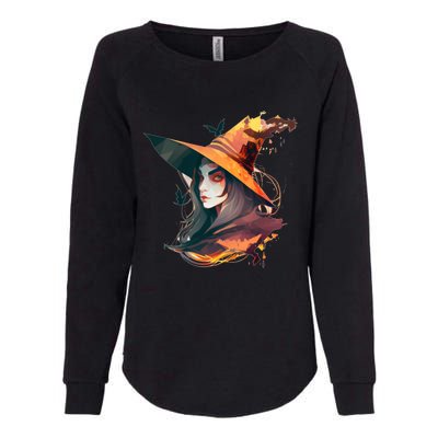 Cool Witch Face Funny Gift Womens California Wash Sweatshirt