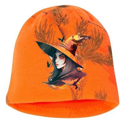 Cool Witch Face Funny Gift Kati - Camo Knit Beanie