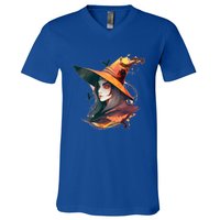 Cool Witch Face Funny Gift V-Neck T-Shirt