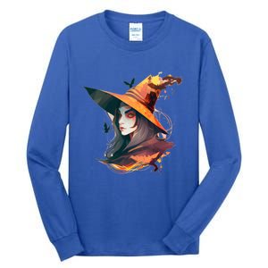 Cool Witch Face Funny Gift Tall Long Sleeve T-Shirt