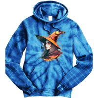 Cool Witch Face Funny Gift Tie Dye Hoodie