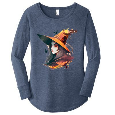 Cool Witch Face Funny Gift Women's Perfect Tri Tunic Long Sleeve Shirt