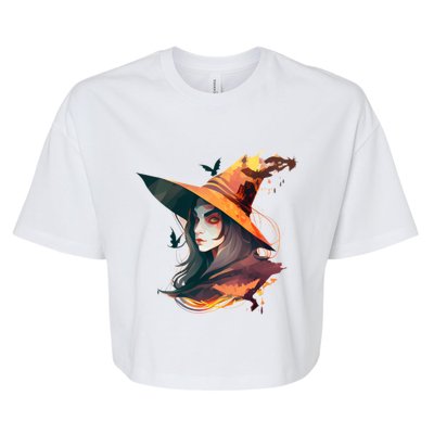 Cool Witch Face Funny Gift Bella+Canvas Jersey Crop Tee