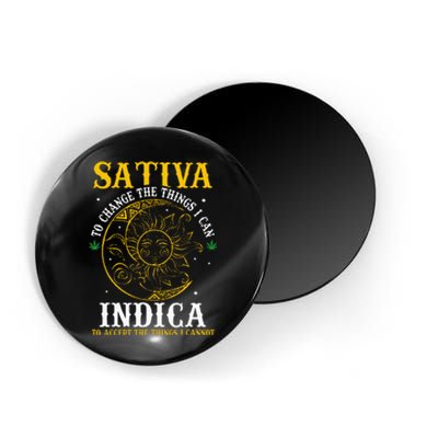 Cannabis Weed Fun Sativa To Change The Things I Can Indica Magnet