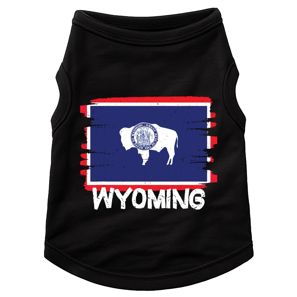 Cool Wyoming Flag Doggie Tank