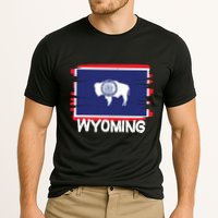 Cool Wyoming Flag Cooling Performance Crew T-Shirt
