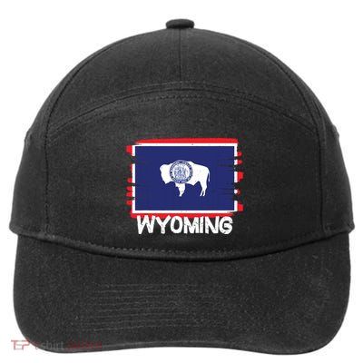Cool Wyoming Flag 7-Panel Snapback Hat