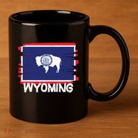 Cool Wyoming Flag 11oz C Handle Ceramic Mug