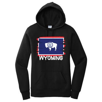 Cool Wyoming Flag Women's Pullover Hoodie