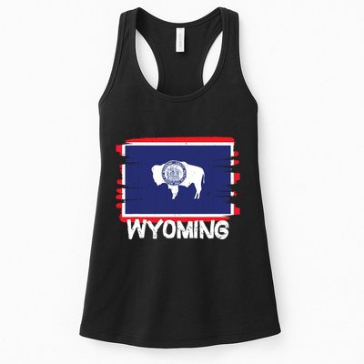 Cool Wyoming Flag Womens Tank Top