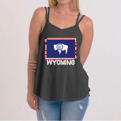 Cool Wyoming Flag Women's Strappy Tank