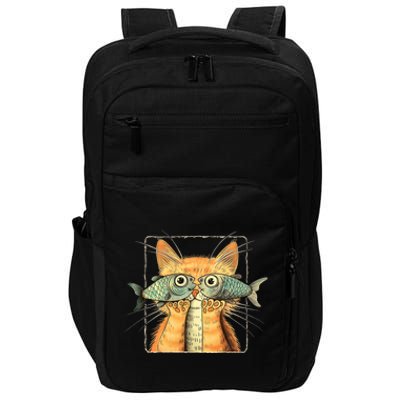 Cat With Fisheyes Impact Tech Backpack